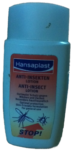 Bild einer Flasche Insektenschutzmittel